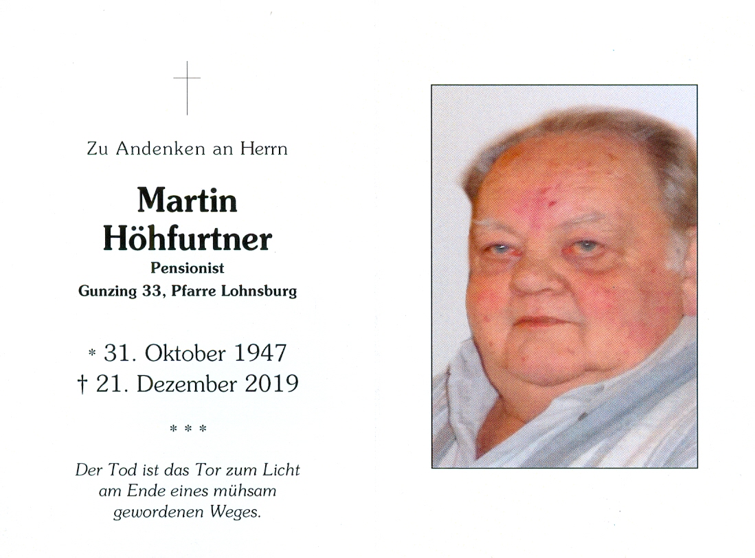 Gedenkbild Hoehfurtner Martin