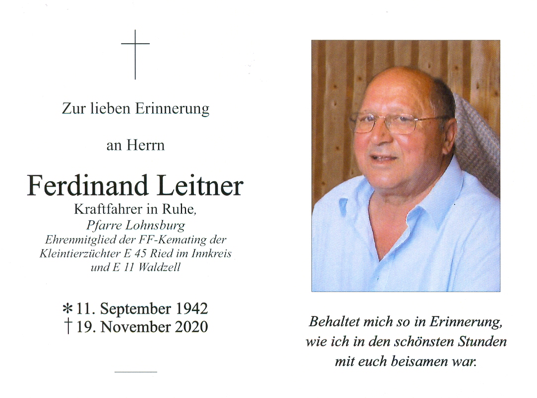Gedenkbild Leitner Ferdinand