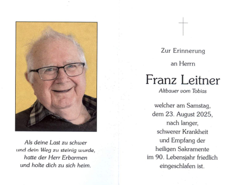 Gedenkbild Leitner Franz