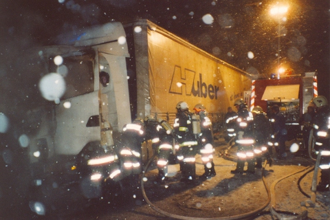 LKW - Brand / Kobernaussen